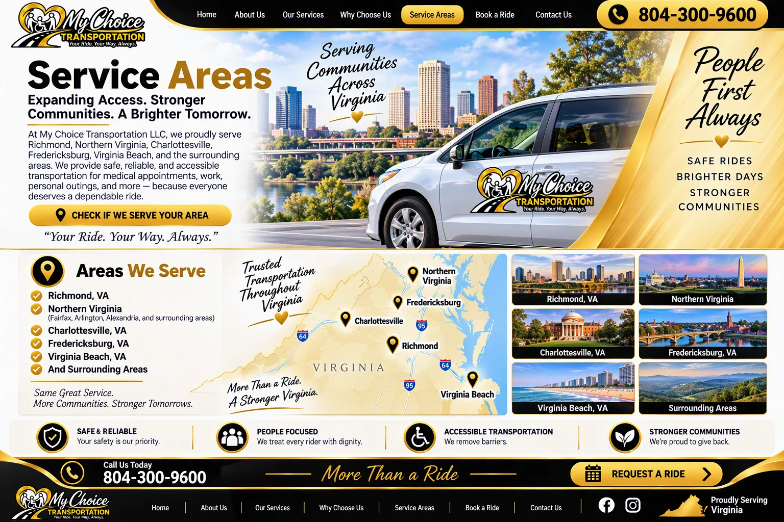 Service Areas - My Choice Transportation LLC